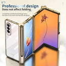 For Samsung Galaxy Z Fold4 Full Body Integrated Electroplating Hinge Phone Case with Pen Slot(Gold)