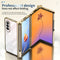 For Samsung Galaxy Z Fold4 Full Body Integrated Electroplating Hinge Phone Case with Pen Slot(Gold)