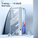For Samsung Galaxy Z Fold4 Full Body Integrated Electroplating Hinge Phone Case with Pen Slot(Blue)