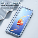 For Samsung Galaxy Z Fold4 Full Body Integrated Electroplating Hinge Phone Case with Pen Slot(Blue)