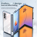 For Samsung Galaxy Z Fold4 Full Body Integrated Electroplating Hinge Phone Case with Pen Slot(Blue)