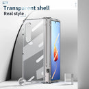 For Samsung Galaxy Z Fold4 Full Body Integrated Electroplating Hinge Phone Case with Pen Slot(Transparent)