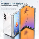 For Samsung Galaxy Z Fold4 Full Body Integrated Electroplating Hinge Phone Case with Pen Slot(Transparent)