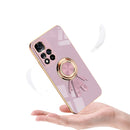 For Xiaomi Redmi Note 11 Pro 4G 6D Plating Astronaut Ring Kickstand Phone Case(Black)