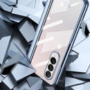 For Samsung Galaxy Z Fold4 Full Body Integrated Electroplating Hinge Phone Case(Transparent)