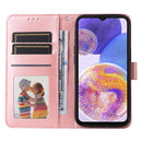 For Samsung Galaxy A23 4G/5G / M23 5G / F23 5G Embossed Sunflower Leather Phone Case(Pink)