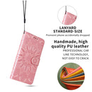 For Samsung Galaxy A23 4G/5G / M23 5G / F23 5G Embossed Sunflower Leather Phone Case(Pink)