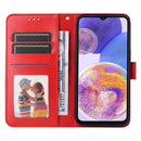 For Samsung Galaxy A23 4G/5G / M23 5G / F23 5G Embossed Sunflower Leather Phone Case(Red)