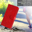 For Samsung Galaxy A23 4G/5G / M23 5G / F23 5G Embossed Sunflower Leather Phone Case(Red)