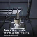 WiWU PC500 72W USB + Type-C Dual Ports Car Charger(Gray)