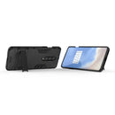 For OnePlus 8 Shockproof PC + TPU Case with Holder(Black)