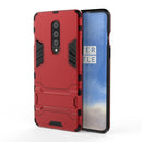 For OnePlus 8 Shockproof PC + TPU Case with Holder(Red)
