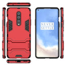 For OnePlus 8 Shockproof PC + TPU Case with Holder(Red)
