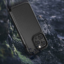 For iPhone 14 Pro Carbon Fiber Texture Case(Black)