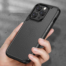 For iPhone 14 Pro Carbon Fiber Texture Case(Black)