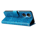 For Honor X7 / Honor Play 30 Embossed Sunflower Leather Phone Case(Blue)