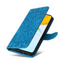 For Honor X7 / Honor Play 30 Embossed Sunflower Leather Phone Case(Blue)
