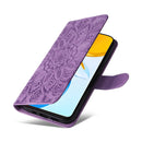 For Honor X7 / Honor Play 30 Embossed Sunflower Leather Phone Case(Purple)