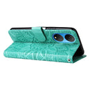For Honor X7 / Honor Play 30 Embossed Sunflower Leather Phone Case(Green)