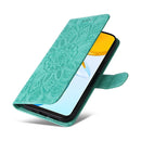 For Honor X7 / Honor Play 30 Embossed Sunflower Leather Phone Case(Green)