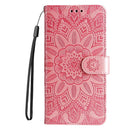 For Honor X7 / Honor Play 30 Embossed Sunflower Leather Phone Case(Rose Gold)