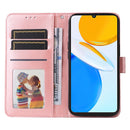 For Honor X7 / Honor Play 30 Embossed Sunflower Leather Phone Case(Rose Gold)