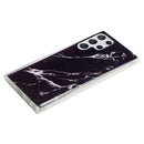 For Samsung Galaxy S22 Ultra 5G IMD Marble Pattern TPU Phone Case(Black)