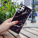 For Samsung Galaxy S22 Ultra 5G IMD Marble Pattern TPU Phone Case(Black)