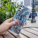 For Samsung Galaxy A13 5G IMD Marble Pattern TPU Phone Case(Grey)