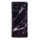 For Samsung Galaxy A71 IMD Marble Pattern TPU Phone Case(Black)