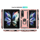 For Samsung Galaxy Z Fold4 Shockproof TPU + PC Phone Case(Rose Gold)