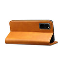 For Samsung Galaxy S20+ Calf Texture Horizontal Flip Leather Phone Case(Khaki)
