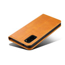 For Samsung Galaxy S20+ Calf Texture Horizontal Flip Leather Phone Case(Khaki)