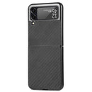 For Samsung Galaxy Z Flip4 5G Cross Pattern Slim PC Protective Phone Case(Black)