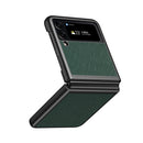 For Samsung Galaxy Z Flip4 Cross Texture All Inclusive Shockproof Protective Phone Case(Green)