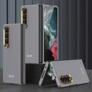 For Samsung Galaxy Z Fold4 GKK Ultra-thin Electroplating Lens Frame Phone Case(Grey)