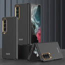 For Samsung Galaxy Z Fold4 GKK Ultra-thin Electroplating Lens Frame Phone Case(Black)