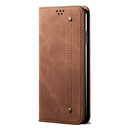 For Huawei Nova 10 4G Denim Texture Casual Style Horizontal Flip Leather Case(Brown)