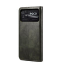 For Xiaomi Poco C40 Global Oil Wax Crazy Horse Texture Leather Phone Case(Green)