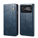 For Xiaomi Poco C40 Global Oil Wax Crazy Horse Texture Leather Phone Case(Blue)