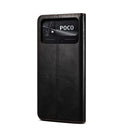 For Xiaomi Poco C40 Global Oil Wax Crazy Horse Texture Leather Phone Case(Black)