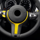 4 in 1 Car Steering Wheel M1 M2 Button Engine Start Stop OFF Buttons for BMW F20 M-sport 2015-2018(Yellow)