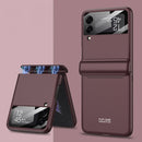 For Samsung Galaxy Z Flip4 GKK Magnetic Fold All-inclusive Protective Phone Case(Brown)