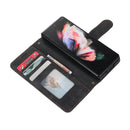 For Samsung Galaxy Z Fold4 Horizontal Flip Leather Phone Case with Pen Slot(Black)