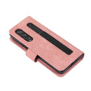 For Samsung Galaxy Z Fold4 Horizontal Flip Leather Phone Case with Pen Slot(Pink)
