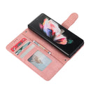 For Samsung Galaxy Z Fold4 Horizontal Flip Leather Phone Case with Pen Slot(Pink)
