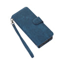 For Samsung Galaxy Z Fold4 Horizontal Flip Leather Phone Case with Pen Slot(Blue)