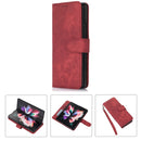 For Samsung Galaxy Z Fold4 Horizontal Flip Leather Phone Case with Pen Slot(Red)