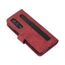 For Samsung Galaxy Z Fold4 Horizontal Flip Leather Phone Case with Pen Slot(Red)