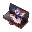 For Samsung Galaxy Z Fold4 Horizontal Flip Leather Phone Case with Pen Slot(Red)